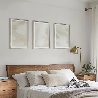 Set tablouri pentru dormitor cu vopsele strălucitoare abstracte în stil boho