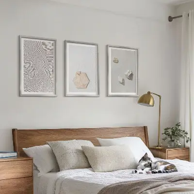 Set tablouri decorative cu texturi nisipoase în stil boho
