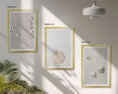 Set tablouri decorative cu texturi nisipoase în stil boho