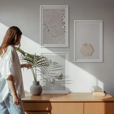 Set tablouri decorative cu texturi nisipoase în stil boho