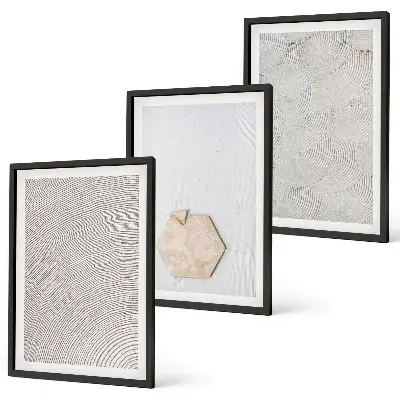 Set de tablouri pentru dormitor cu texturi nisipoase în stil boho