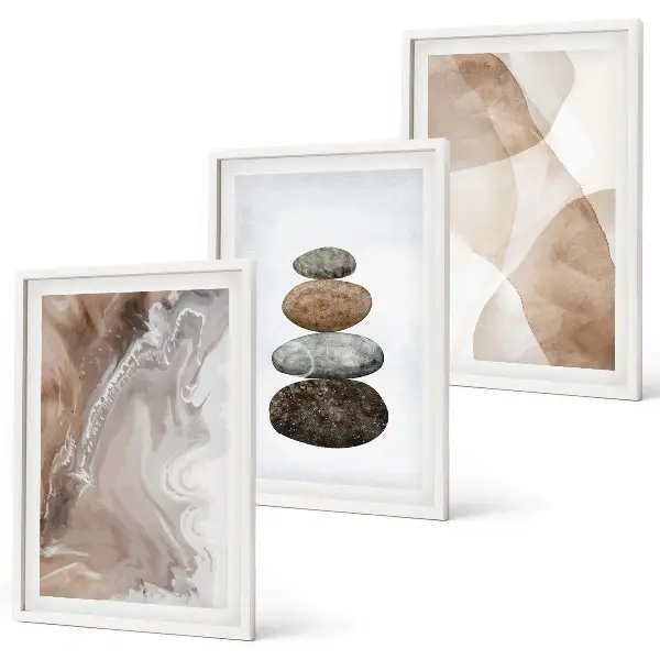 Set tablouri decorative forme abstracte pastelate