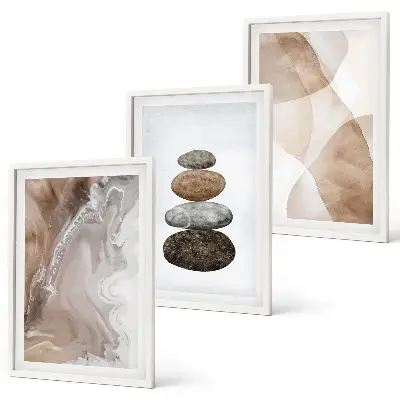 Set tablouri decorative forme abstracte pastelate