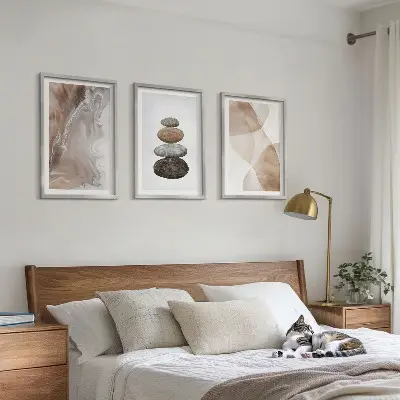 Set tablouri decorative forme abstracte pastelate