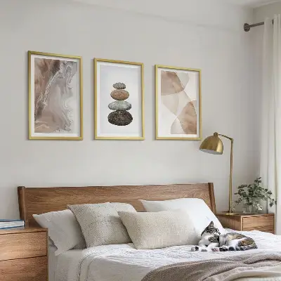 Set tablouri decorative forme abstracte pastelate