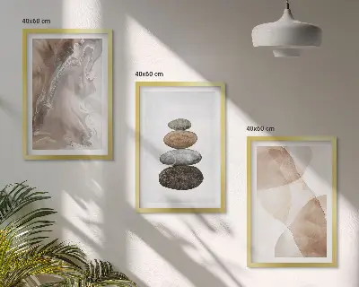 Set tablouri decorative forme abstracte pastelate