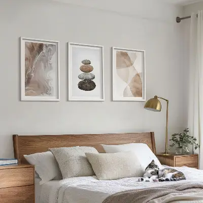 Set tablouri decorative forme abstracte pastelate