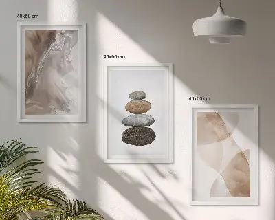 Set tablouri decorative forme abstracte pastelate