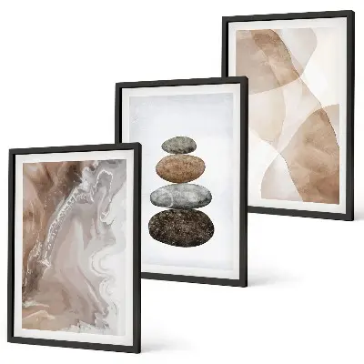 Set tablouri decorative forme abstracte pastelate