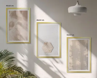 Set de tablouri pentru dormitor cu texturi subtile în stil boho nature