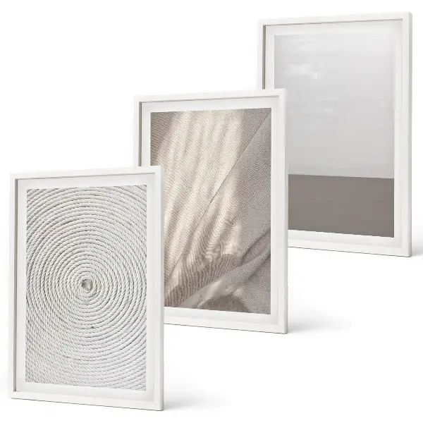 Set de tablouri decorative cu texturi naturale în stil boho