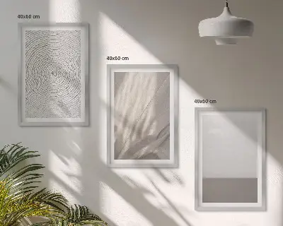 Set de tablouri decorative cu texturi naturale în stil boho