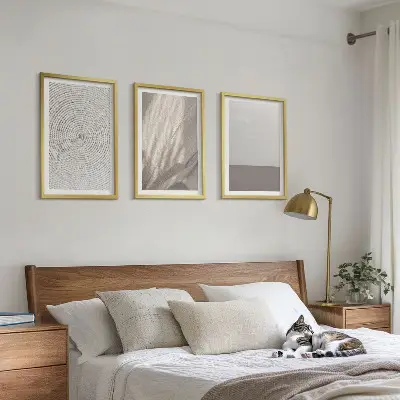 Set de tablouri decorative cu texturi naturale în stil boho