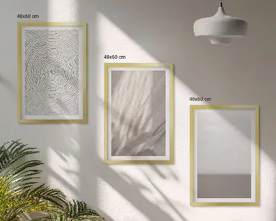 Set de tablouri decorative cu texturi naturale în stil boho