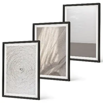 Set de tablouri decorative cu texturi naturale în stil boho
