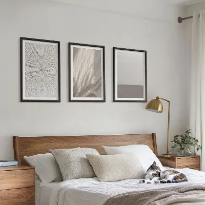 Set de tablouri decorative cu texturi naturale în stil boho