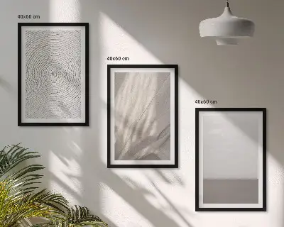 Set de tablouri decorative cu texturi naturale în stil boho