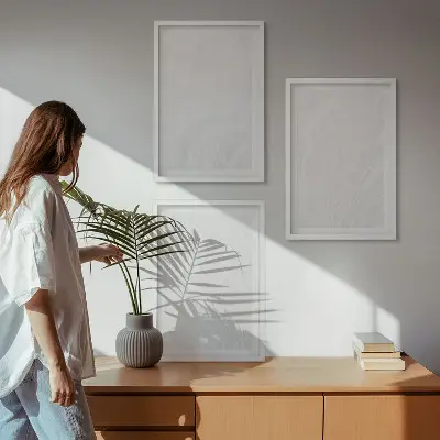 Set tablouri pentru dormitor cu structură elegantă din marmură
