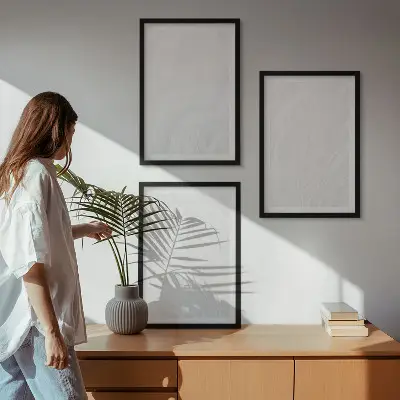 Set tablouri pentru dormitor cu structură elegantă din marmură
