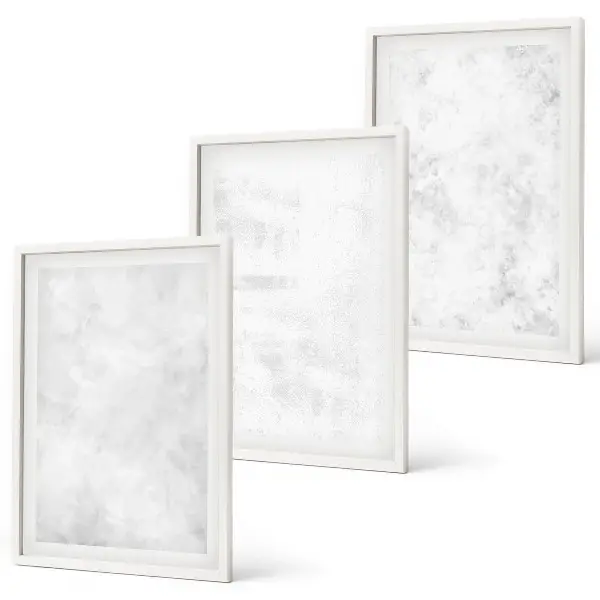 Set tablouri pentru dormitor cu fundal minimalist și pete albe