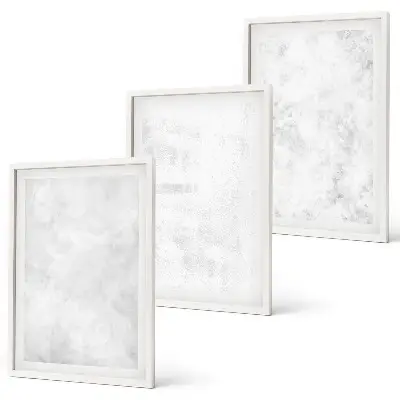 Set tablouri pentru dormitor cu fundal minimalist și pete albe