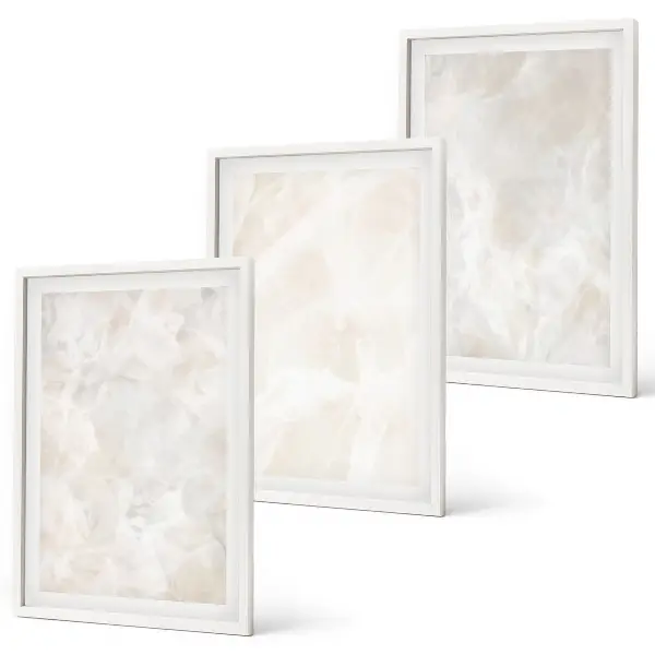 Set de tablouri decorative cu structuri din marmură pastelată