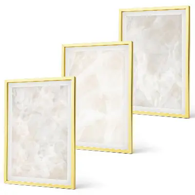 Set de tablouri decorative cu structuri din marmură pastelată