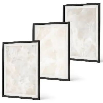 Set de tablouri decorative cu structuri din marmură pastelată
