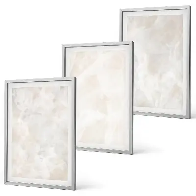Set de tablouri decorative cu structuri din marmură pastelată