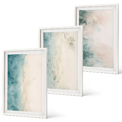 Set tablouri decorative Minimalism pe pânză cu acuarelă