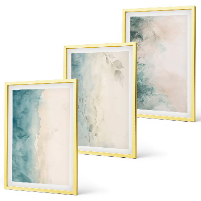 Set tablouri decorative Minimalism pe pânză cu acuarelă