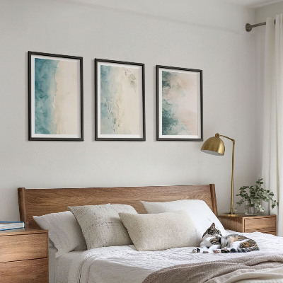 Set tablouri decorative Minimalism pe pânză cu acuarelă