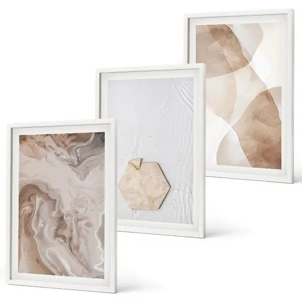 Set de tablouri pentru dormitor cu design abstract inspirat din natură