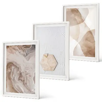 Set de tablouri pentru dormitor cu design abstract inspirat din natură
