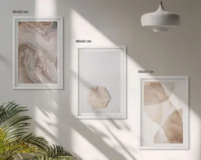 Set de tablouri pentru dormitor cu design abstract inspirat din natură