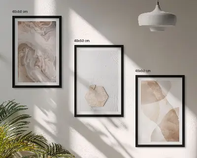 Set de tablouri pentru dormitor cu design abstract inspirat din natură