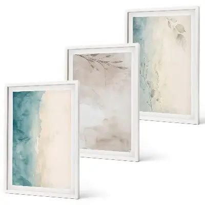 Set de tablouri decorative cu texturi subtile de acuarelă
