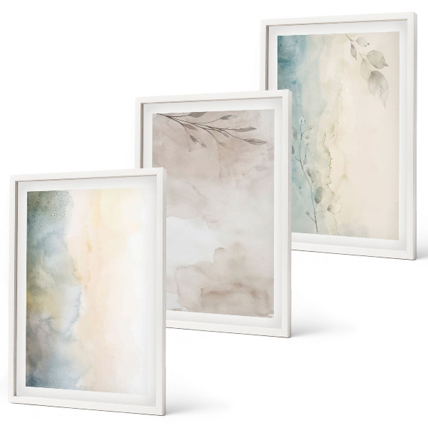 Set tablouri pentru dormitor Cartoane delicate pentru acuarelă