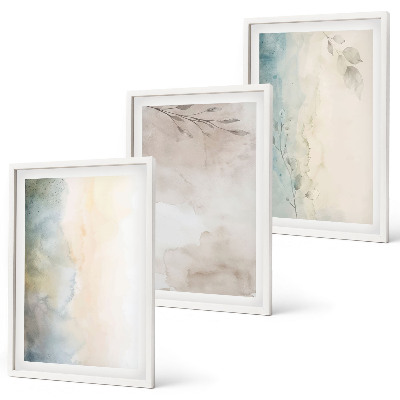 Set tablouri pentru dormitor Cartoane delicate pentru acuarelă