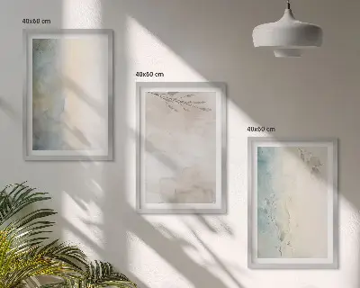 Set tablouri pentru dormitor cu imprimeu delicat pentru acuarelă