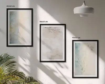 Set tablouri pentru dormitor cu imprimeu delicat pentru acuarelă