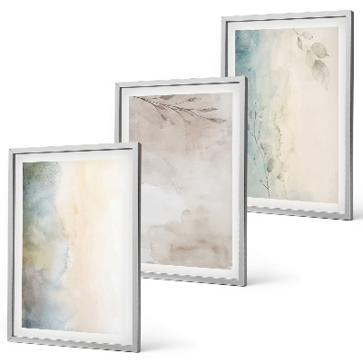 Set tablouri pentru dormitor Cartoane delicate pentru acuarelă