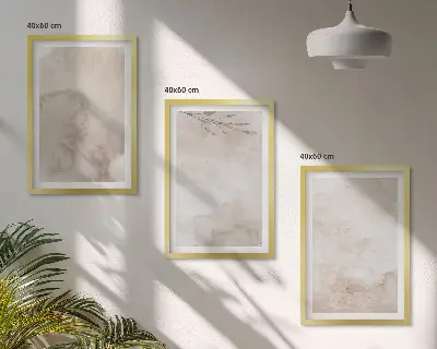 Set tablouri decorative cu vopsele acuarelă în stil boho