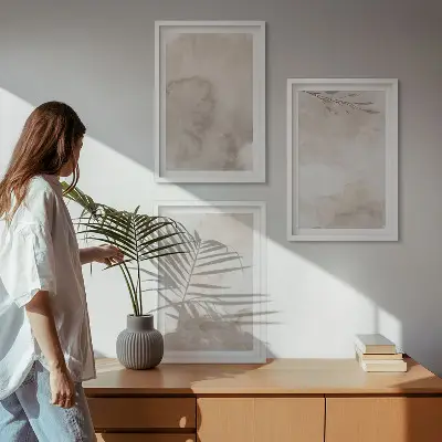 Set tablouri decorative cu vopsele acuarelă în stil boho