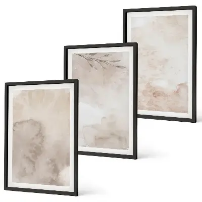 Set tablouri decorative cu vopsele acuarelă în stil boho