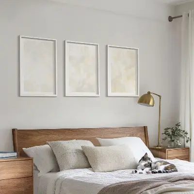 Set de tablouri pentru dormitor cu design de vopsea cu textură strălucitoare