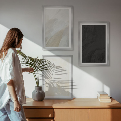 Set tablouri decorative Structuri nuanțează minimalismul