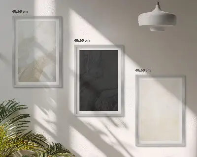 Set tablouri decorative cu structuri care nuanțează minimalismul