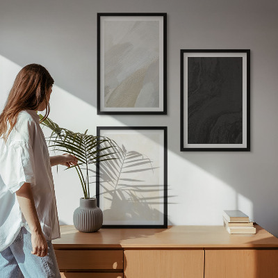 Set tablouri decorative Structuri nuanțează minimalismul