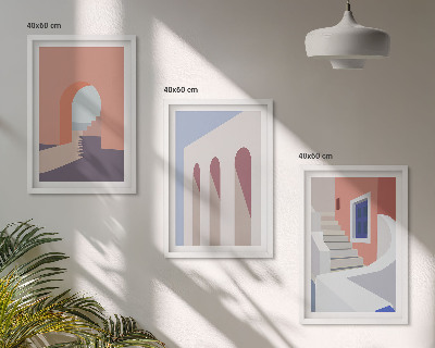 Set tablouri pentru dormitor Ilustrații arhitecturale minimaliste